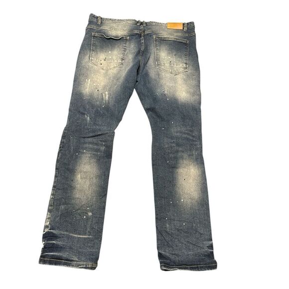 Smoke Rise Jeans Mens 42x32 Paint Splattered Distressed Grunge Y2K 90's Hip Hop - Picture 2 of 10